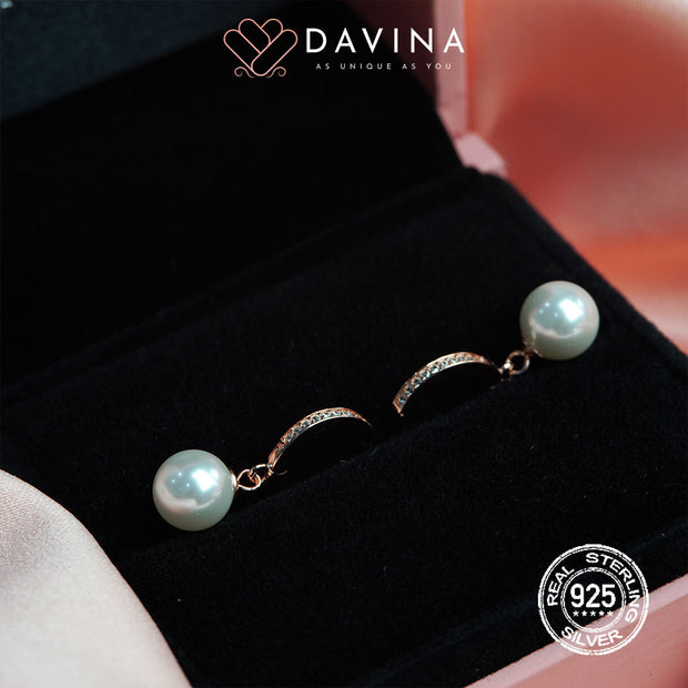 DAVINA Ladies Ocena Earrings Rose Gold Color S925