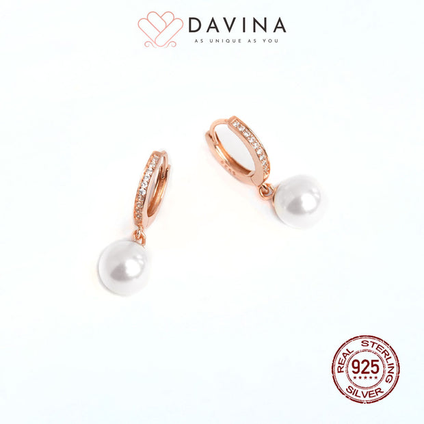 DAVINA Ladies Ocena Earrings Rose Gold Color S925