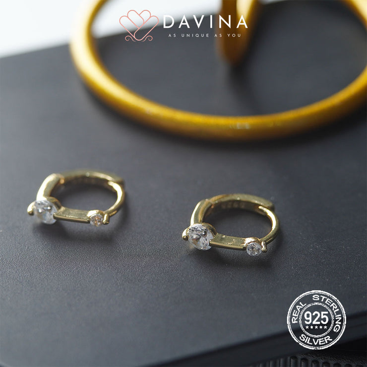 DAVINA Ladies Calya Earrings Gold Color S925