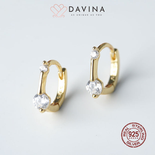 DAVINA Ladies Calya Earrings Gold Color S925