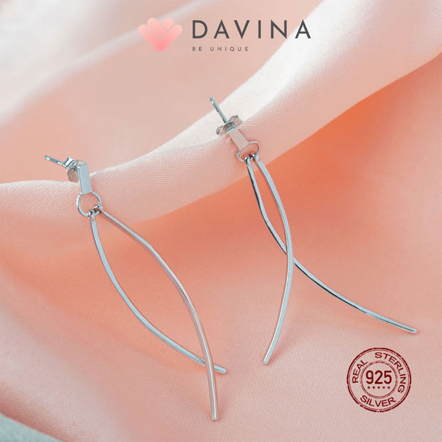 DAVINA Ladies Hanabi Earrings Sterling Silver 925