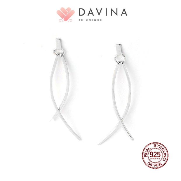 DAVINA Ladies Hanabi Earrings Sterling Silver 925