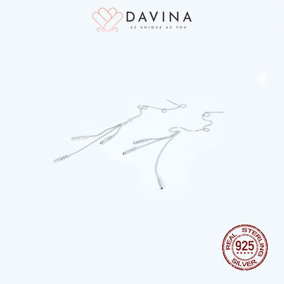 DAVINA Ladies Zevana Earrings Silver Color S925