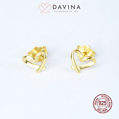 DAVINA Ladies Felove Earrings Gold Color S925