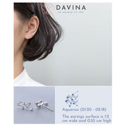 DAVINA Ladies Zodiac Earrings SilverColor S925