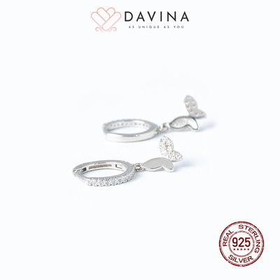 DAVINA Ladies Dareen Earrings Silver Color S925