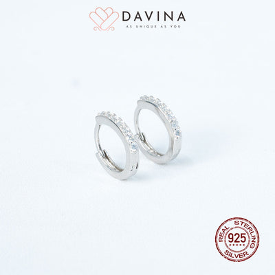 DAVINA Ladies Bertha Earrings Silver Color S925