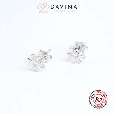 DAVINA Ladies Ivana Earrings Silver Color S925