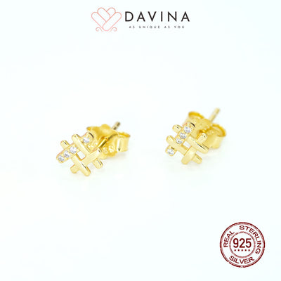 DAVINA Ladies Ivana Earrings Gold Color S925