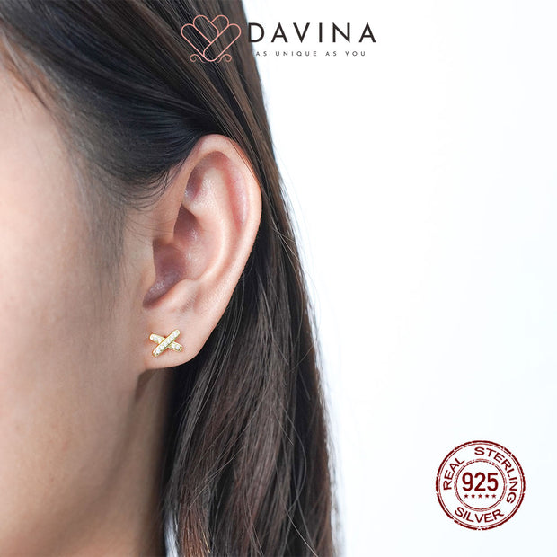 DAVINA Ladies Ashira Earrings Gold Color S925