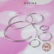 DAVINA Ladies Aqilla Earrings Silver Color S925