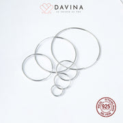 DAVINA Ladies Aqilla Earrings Silver Color S925