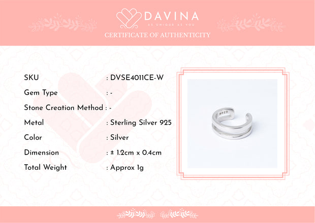 DAVINA Ladies Xena Earrings Sterling Silver 925