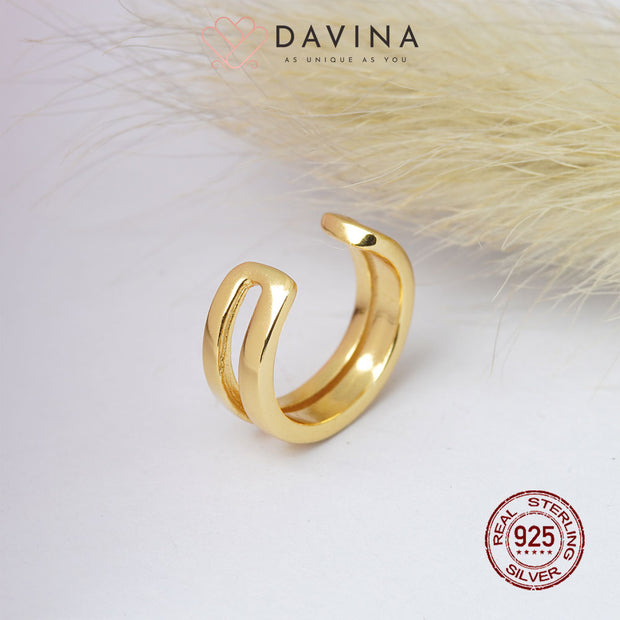 DAVINA Ladies Xena Earrings Gold Color S925