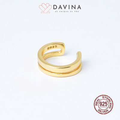 DAVINA Ladies Xena Earrings Gold Color S925