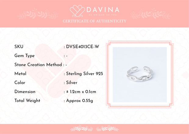 DAVINA Ladies Fay Earrings Sterling Silver 925