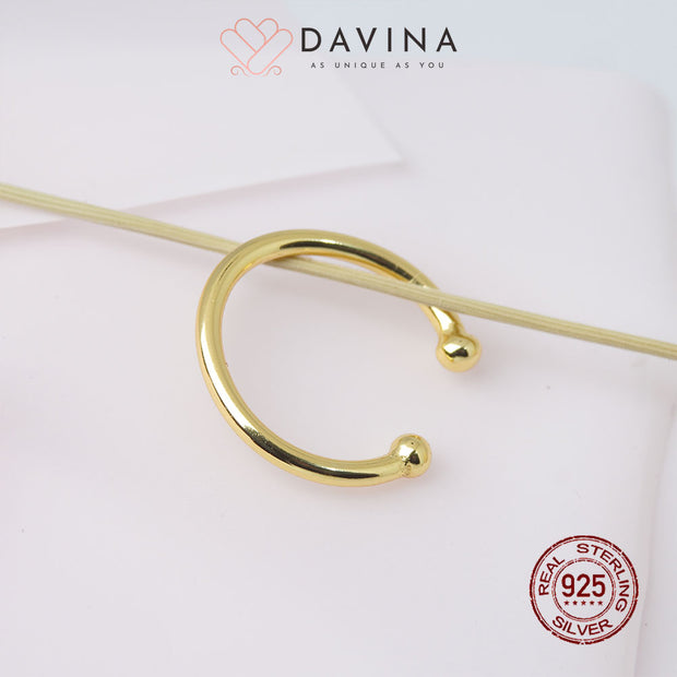 DAVINA Ladies Olin Earrings Gold Color S925