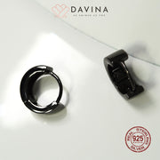 DAVINA Ladies Yuka Earrings Black Color Sterling Silver 925