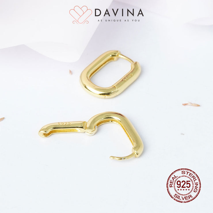 DAVINA Ladies Billie Earrings Gold Color S925