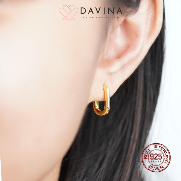 DAVINA Ladies Billie Earrings Gold Color S925