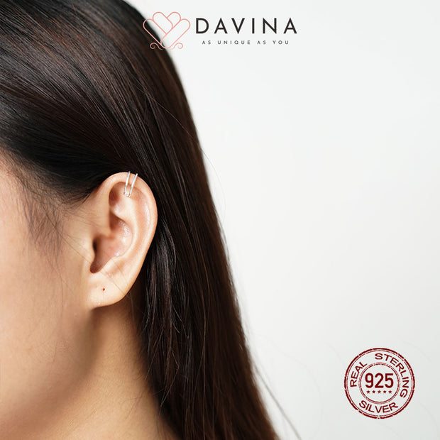 DAVINA Ladies Clea Earrings Silver Color S925