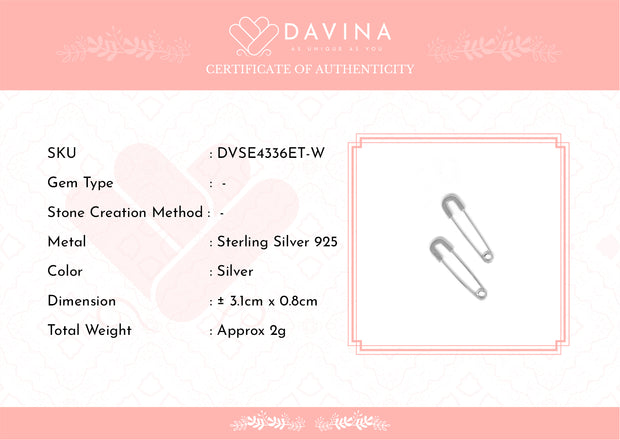 DAVINA Ladies Delice Earrings Silver Color S925