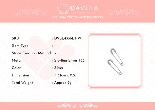 DAVINA Ladies Delice Earrings Sterling Silver 925