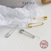 DAVINA Ladies Delice Earrings Gold Color Sterling Silver 925