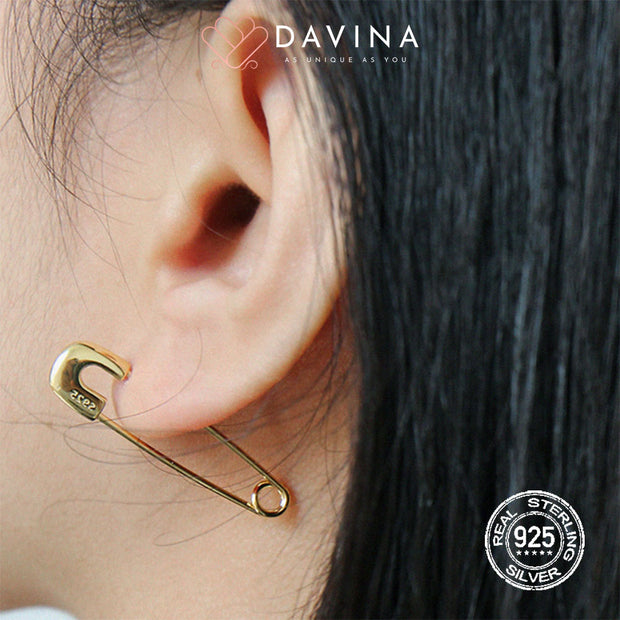 DAVINA Ladies Delice Earrings Gold Color S925