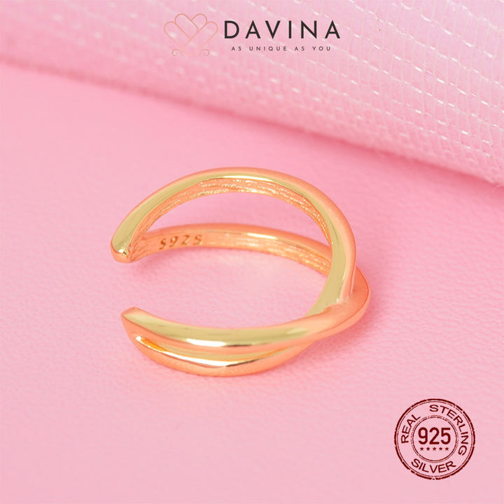 DAVINA Ladies Erren Earrings Gold Color Sterling Silver 925