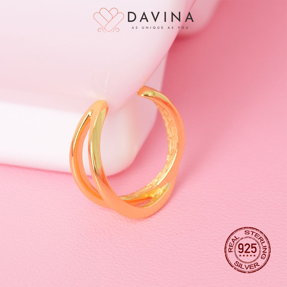 DAVINA Ladies Erren Earrings Gold Color Sterling Silver 925