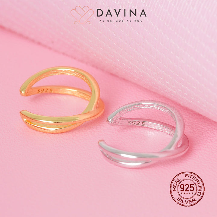 DAVINA Ladies Erren Earrings Gold Color Sterling Silver 925