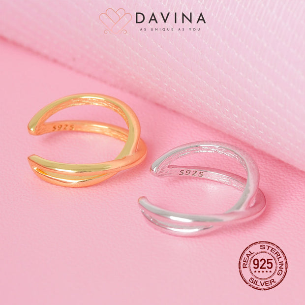 DAVINA Ladies Erren arrings Gold Color Sterling Silver 925