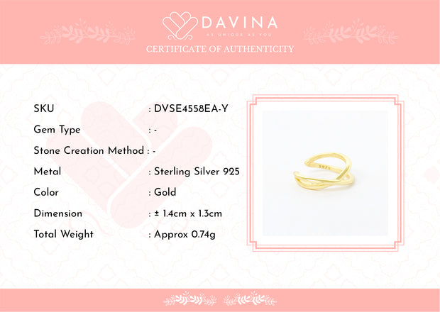 DAVINA Ladies Erren arrings Gold Color Sterling Silver 925