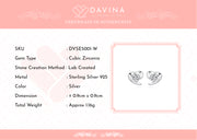 DAVINA Ladies Adoria Earrings Sterling Silver 925