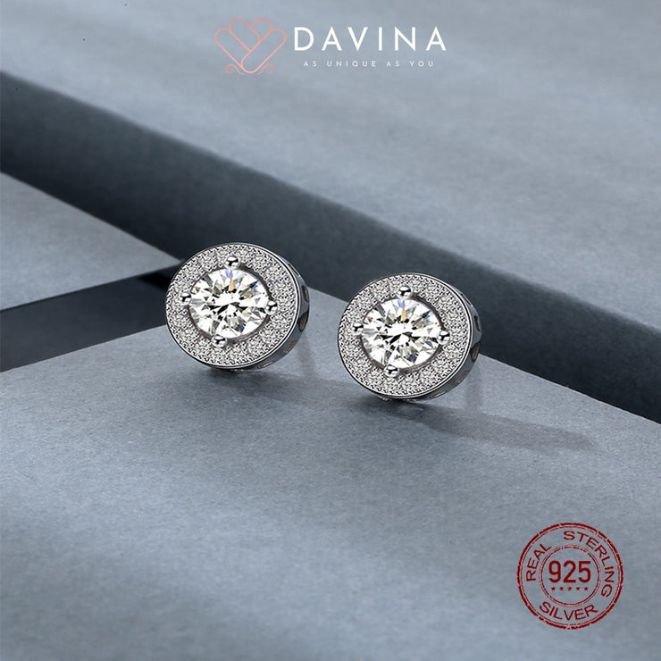 DAVINA Ladies Lux Earrings Silver Color S925