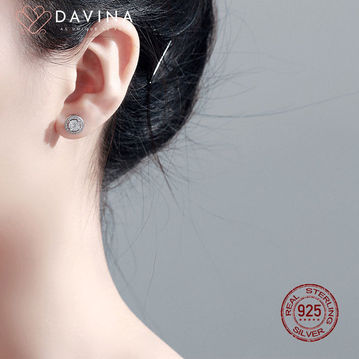 DAVINA Ladies Lux Earrings Silver Color S925