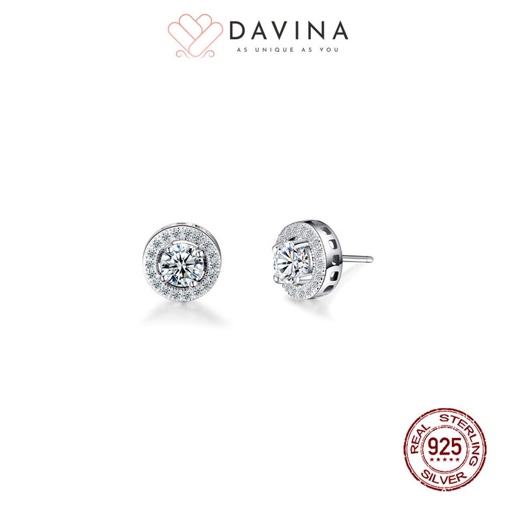 DAVINA Ladies Lux Earrings Silver Color S925