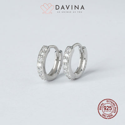 DAVINA Ladies Belinda Earrings Silver Color S925