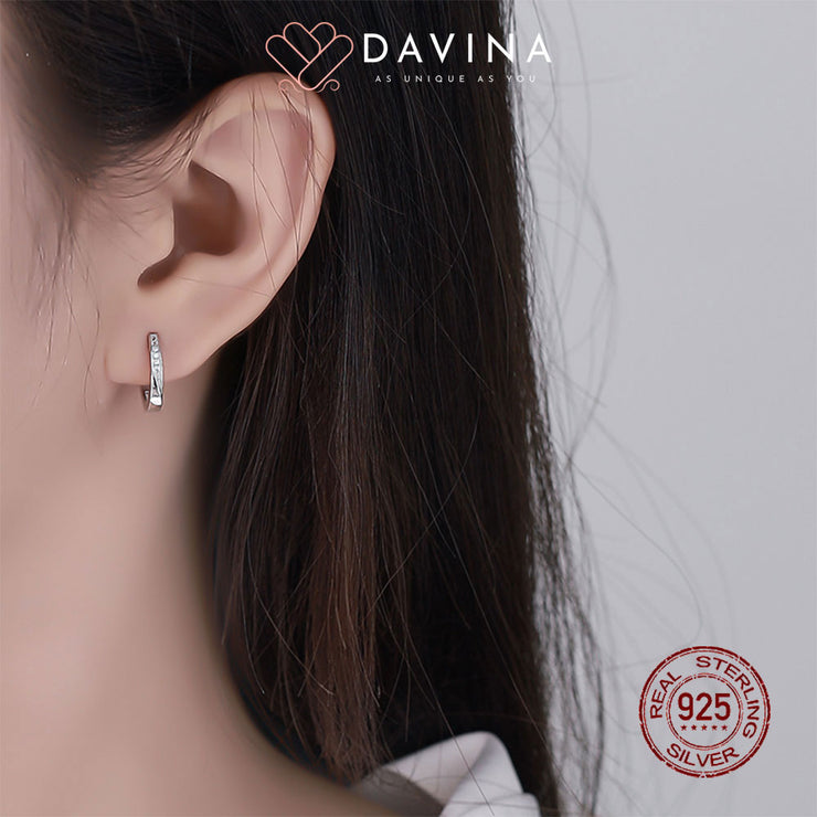 DAVINA Ladies Luz Earrings Silver Color S925