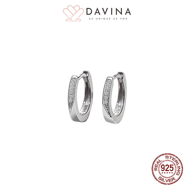 DAVINA Ladies Luz Earrings Silver Color S925