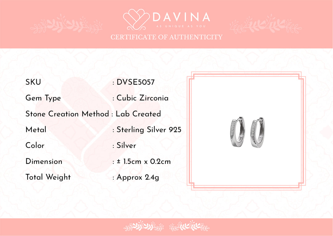 DAVINA Ladies Luz Earrings Sterling Silver 925