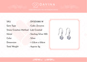 DAVINA Ladies Jaelyn Earrings Silver Color S925