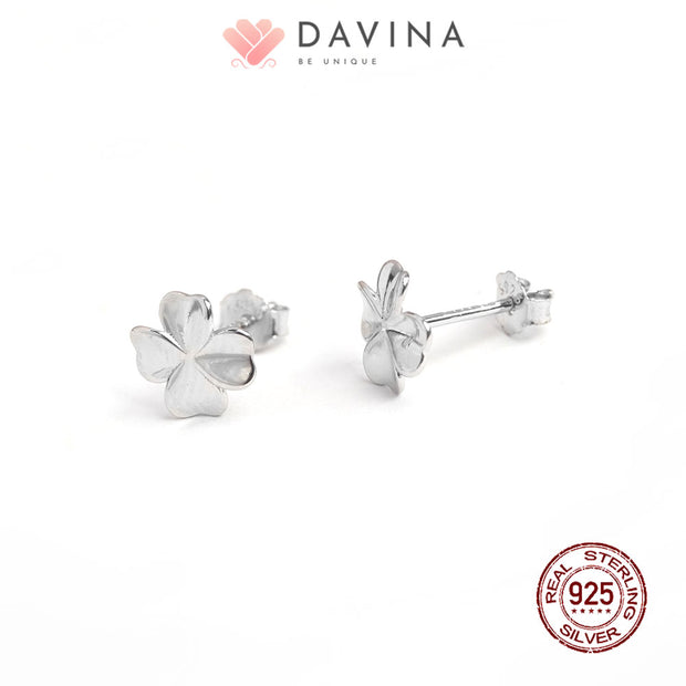 DAVINA Ladies Clover Earrings Sterling Silver 925