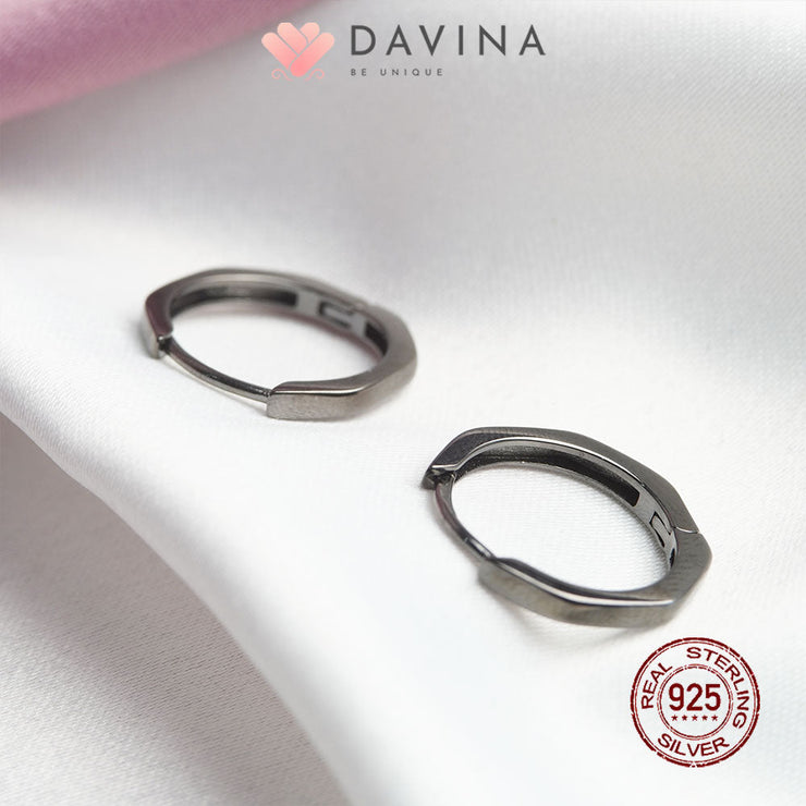 DAVINA Ladies Meila Earrings Black Color S925
