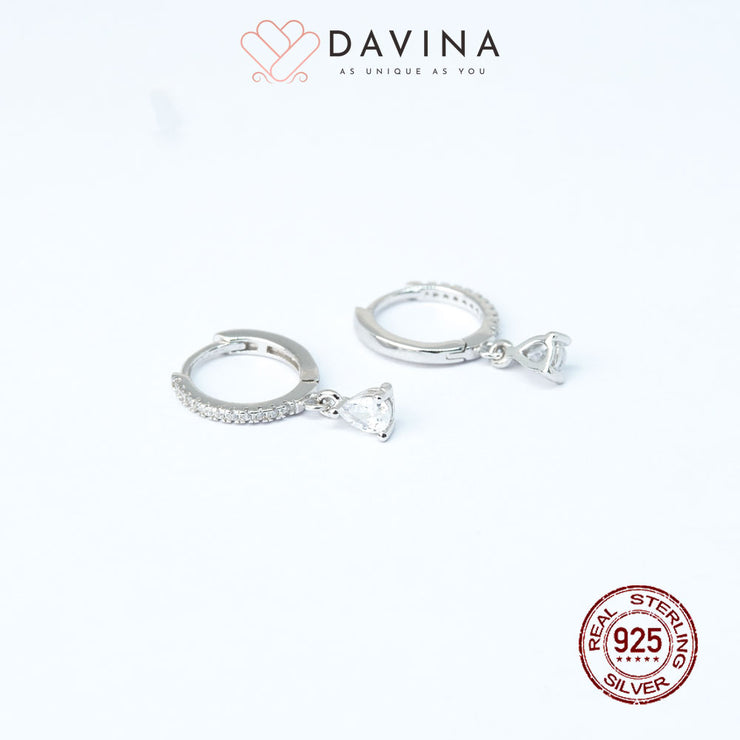 DAVINA Ladies Elsavira Earrings Silver Color S925