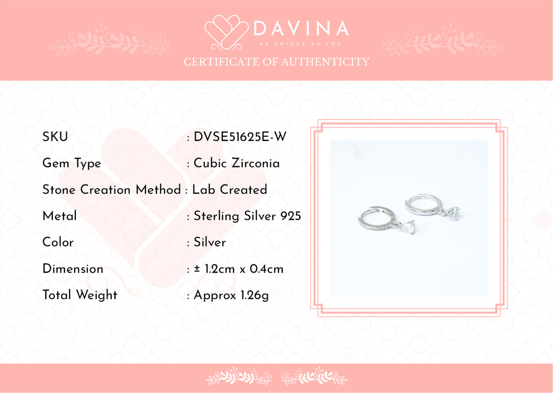 DAVINA Ladies Elsavira Earrings Sterling Silver 925