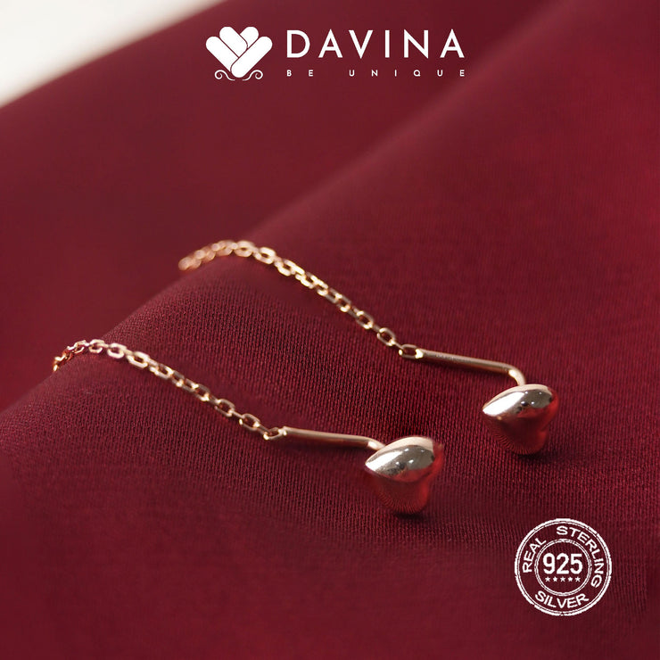 DAVINA Ladies Belene Earrings Rose Gold Color S925