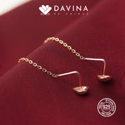 DAVINA Ladies Belene Earrings Rose Gold Color Sterling Silver 925