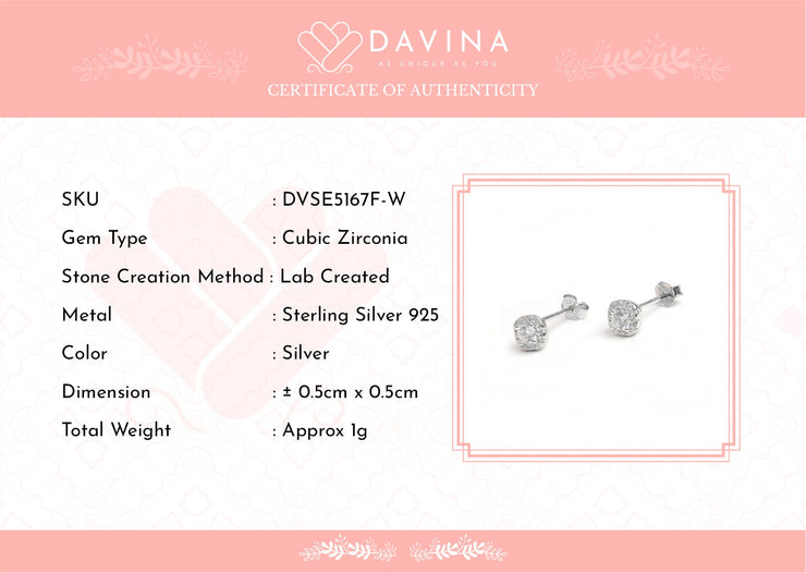 DAVINA Ladies Leilanie Earrings Silver Color S925